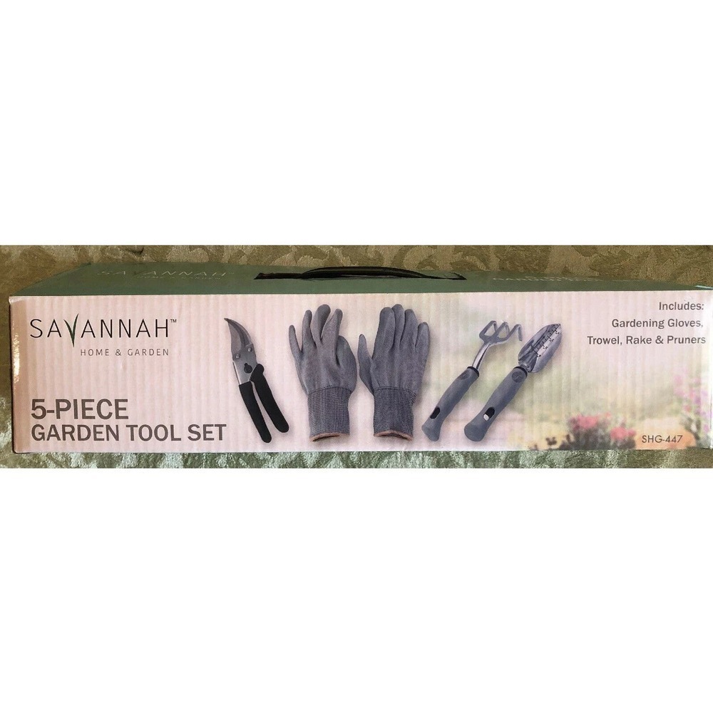 Savannah 5-Piece Garden Hand Tool Set - Gardening and Planting Kit